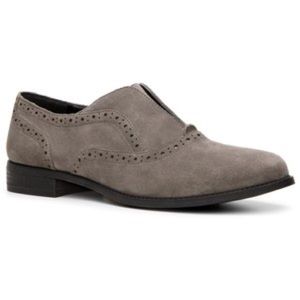 Franco Sarto gray suede oxford slipons size 8